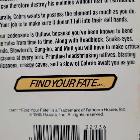 GI Joe - Operation: Death Stone - Choose Your Own Adventure Book Great Condition - Picture 8 of 8